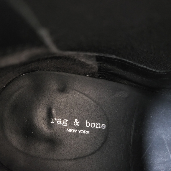 Rag & Bone Aslen ankle bootie tan black cheetah print leather block heel size 37 - Picture 7 of 9